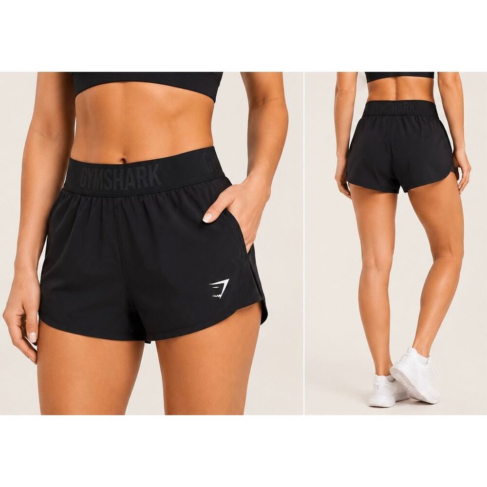 Gymshark Running Shorts Black Lightweight Activewear Size Small